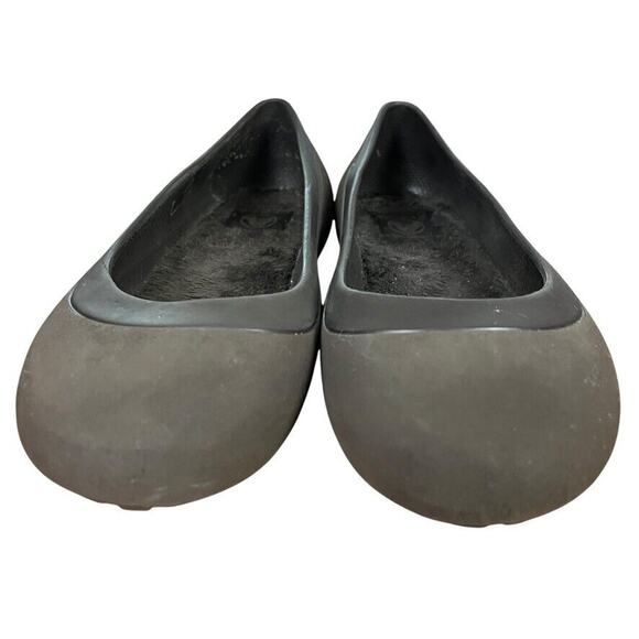 Crocs Mammoth Ballet Flats Fur Lined Dark Brown Round Toe Slip On Shoes sz 7 - Picture 7 of 16